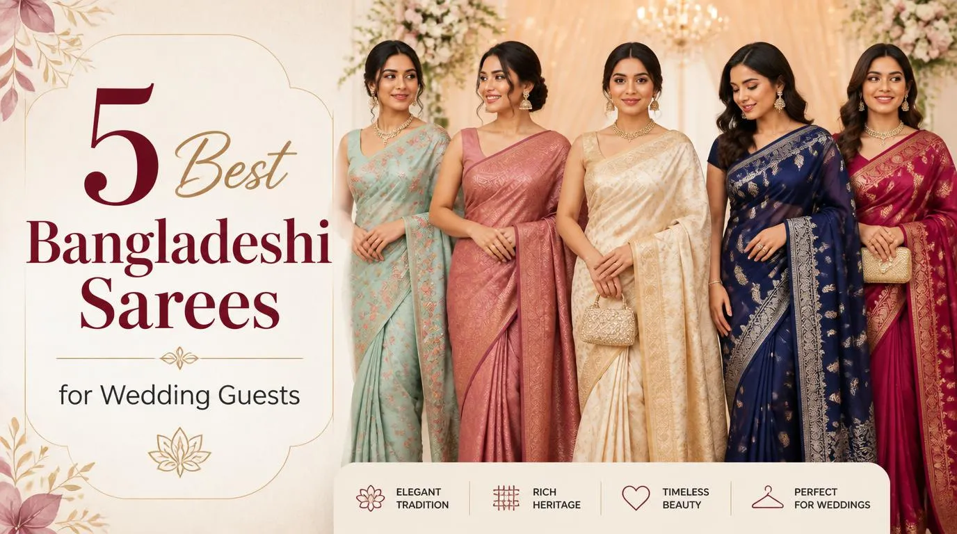 Top 5 Bangladeshi sarees for wedding guests